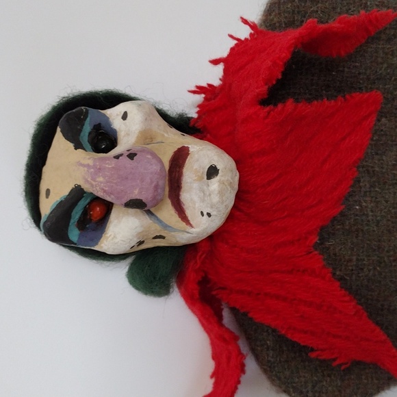 Vintage Clay Character Hand Puppet Glove Marionette Wich Ghoul Oddity Gothic - Picture 2 of 12